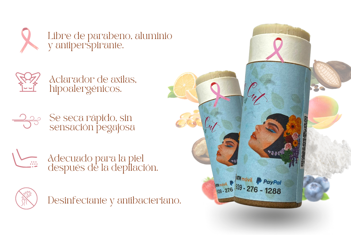 Desodorante natural libre de parabeno, aluminio y antiperspirante