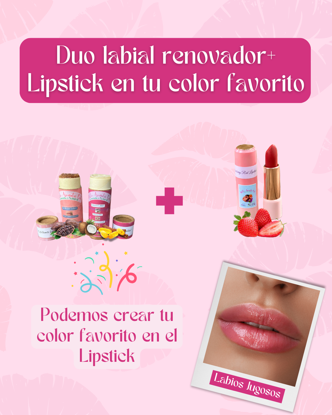 Duo Renovador Labial + Lipstick - Millie Aromatic Cut Cosmetica Natural